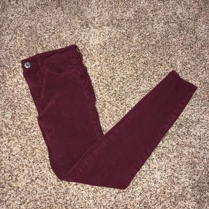 maroon American Eagle jeans
